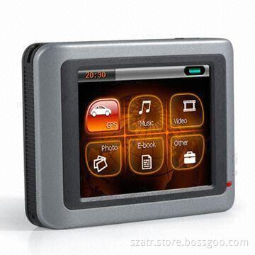 Portable GPS with 3.5-inch TFT Touch Panel and Built-in Patch Antenna